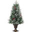 Arbre de Noël, arbres de Noël artificiels pré-éclairés de 3 pi avec base en pot, petit arbre de Noël enneigé avec 70 lumières DEL, décoration de Noël, fonctionnement à pile et minuterie