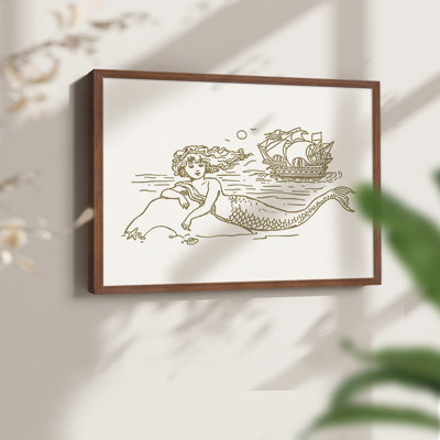 Sunning Mermaid II - Reproduction encadrée - Restickable