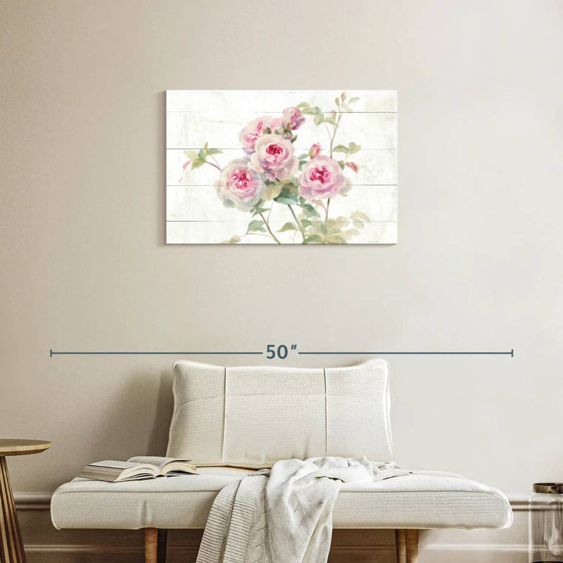 Harnek Sweet Roses sur bois, H 20 po x l 30 po