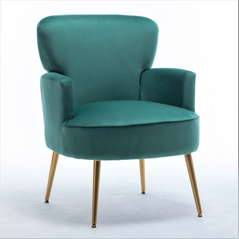 Ramisa Velvet Armchair, Mint Green Velvet