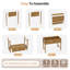 Lit de jardin surélevé pour l'extérieur avec pieds HPS 48 x 24 x 30 po Boîte à fleurs surélevée résistante aux intempéries avec trous de drainage de doublure pour terrasse de patio-136971298-134678342