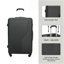 7-Piece Luggage Set ABS Lightweight & Durable Suitcase With Spinner Wheels, TSA Lock, (20/24/28), Black