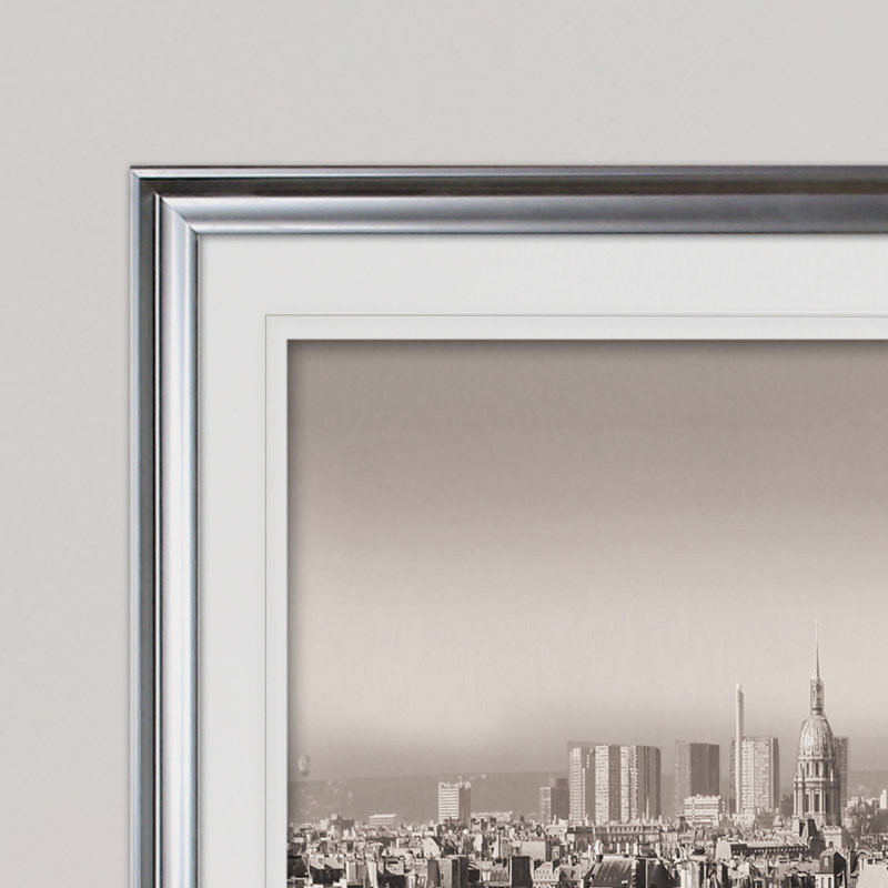 " Paris View Triptych ", Silver, 30" H x 40" W x 1.5" D