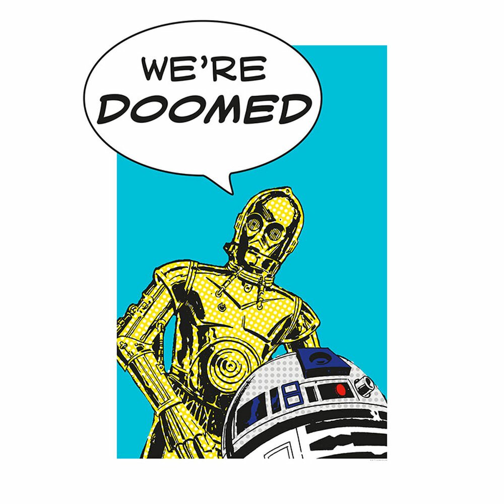 Poster Star Wars Comic Zitat Droiden