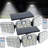 2-Pack Solar Outdoor Security Lights with Motion Sensor 6000K