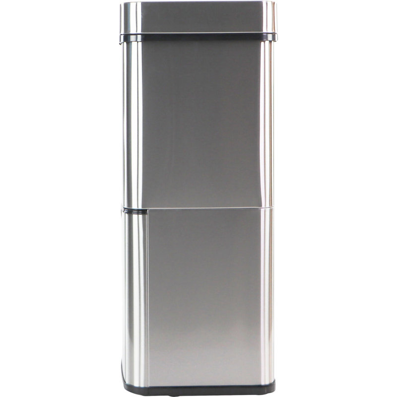 62L Stainless Steel Touchless Dual Bin Kitchen Trash Can