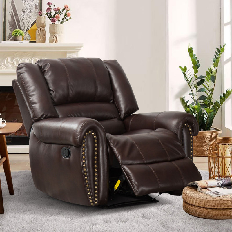 Fauteuil inclinable manuel surdimensionné 40,9 po Chemika, Chocolat