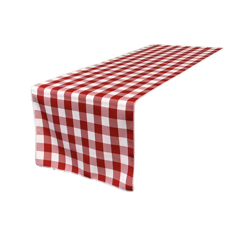 Chemin de table Evemarie, Blanc / Rouge