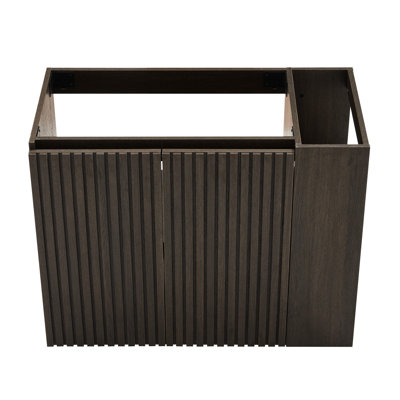 36" Modern Bathroom Vanity, Wall - Mounted, Soft Black Drawers, Pre Assembled, Four E1 Grade Wood, E0 Lacquer, Hidden Handle, U Shaped Drainage, 4.7 Inch Sink, Eu Standards Overflow System, High Edge