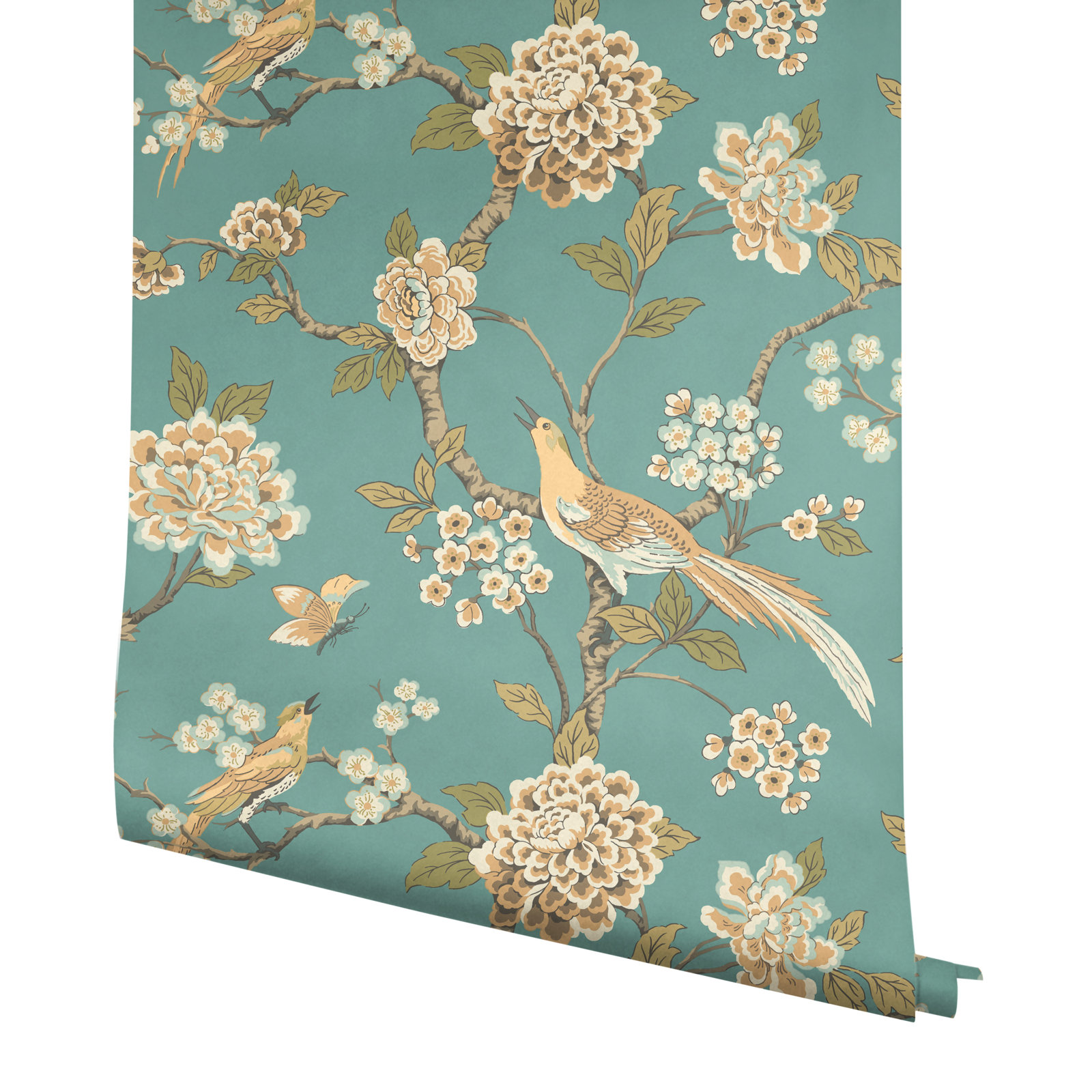 Ashford Toiles Wallpaper, Teal