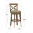 Ewan Swivel Upholstered Counter Stool with Solid Wood Frame-329419282-329419292