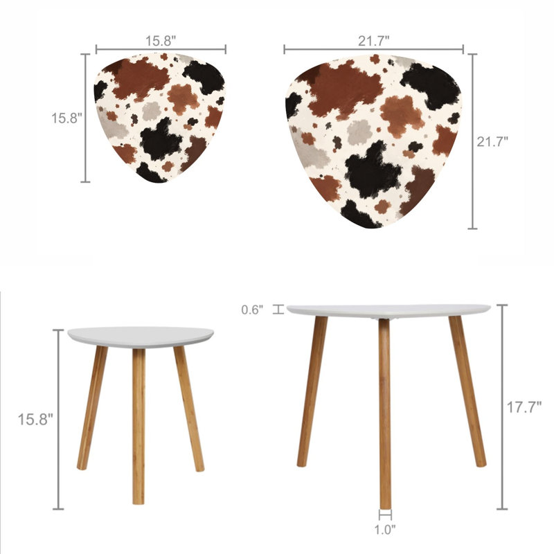 Ensemble de 2 tables basses gigognes Triangle