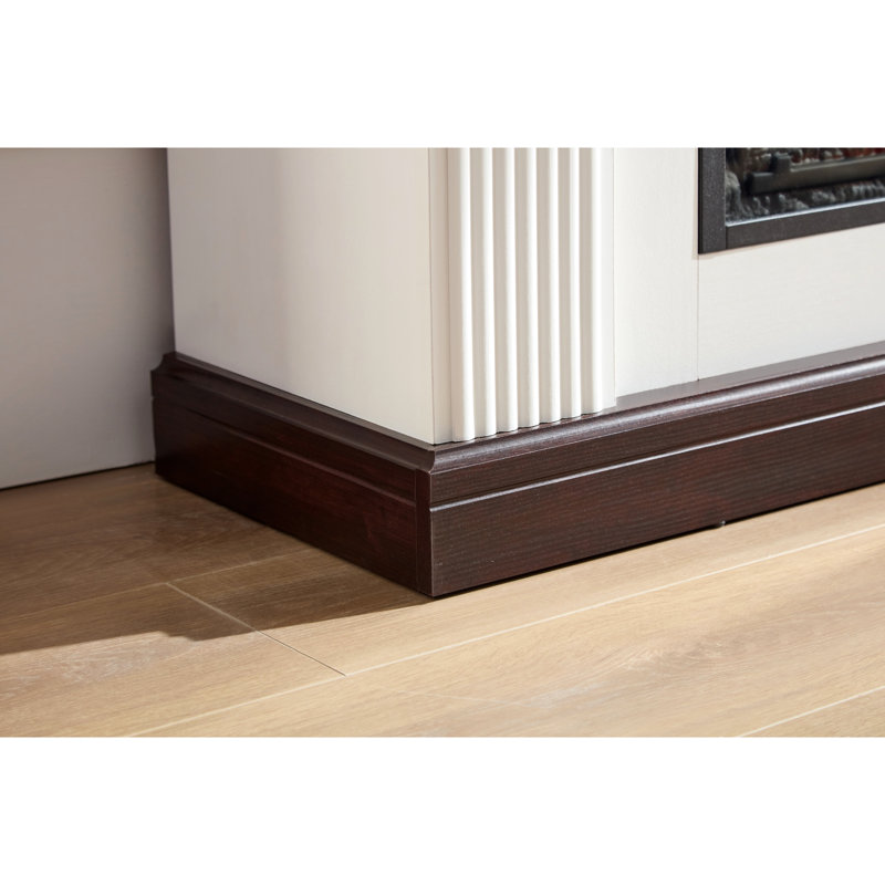Support rustique pour téléviseur avec portes - cerisier / blanc