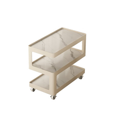 Cream Move Sintered Stone Safe Nightstand