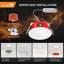 1 luminaire encastré sans feu de 6 po, résistant au feu, 2 heures, 5 CCT, 800 lm, homologué IC, à intensité variable