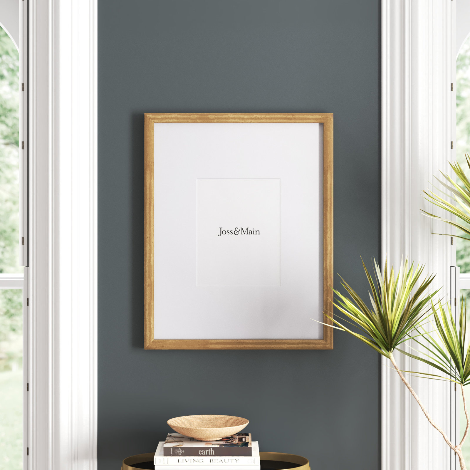 Mabe Wood Beveled Picture Frame with Mat, 24" x 30", Natural
