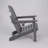 Outdoor Adirondack Chair, Foldable With Dual Cup Holder, Composite Material With Wood Texture-1712316111