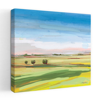 Pink Summer Sky Abstract Contemporary Landscape Summer Art