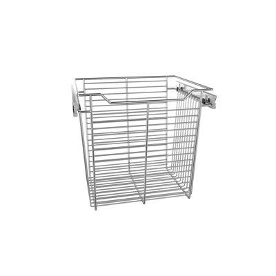Chrome Classic 18" Full-Extension Slide-out Wire Basket for Cabinets - Tall 15.9" Height