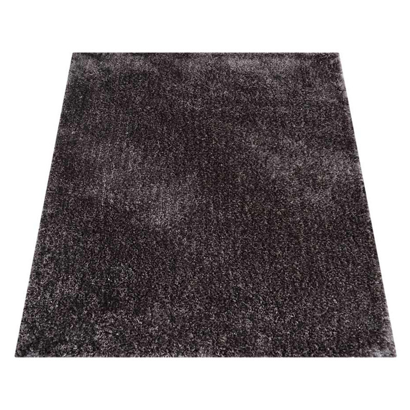 Aimantas Hand Tufted Shag Polyester Eco-Friendly Area Rugs - Rectangle, Charcoal Color, Plain Solid Design, High Pile Thick Handmade Anti Skid Area Rugs for Living Room, Bed Room