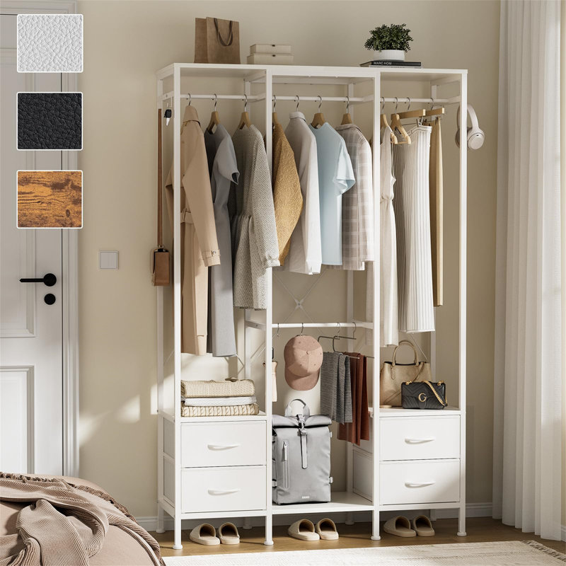 110cm Clothing Rack, White