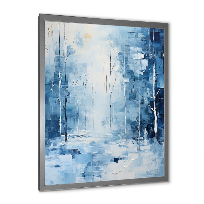 Snow Winters Solitude II - impression, H 32 po x l 24 po x P 1 po, Cadre photo argenté