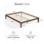 Cadre de lit plateforme Walden en bois massif - Assemblage japonais - Montage sans outil - Style minimaliste et mid-century - Queen, finition noyer-1392129106-1392129118