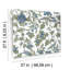 Papier peint bleu jacobin Parterre-1732663524