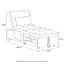 Chaise longue convertible en velours avec lit escamotable et dossier réglable-131685994