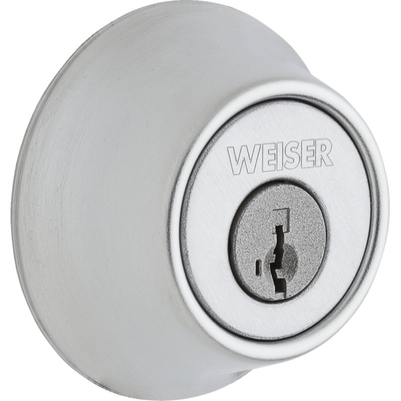 Grade 3 Single Cylinder Deadbolt with Smartkey®, Satin Chrome