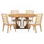 Table de salle à manger ronde pour 4 avec chaises, ensemble de table de salle à manger extensible avec rallonge centrale amovible de 16 po, ensemble de table de salle à manger rétro 5 pièces à motif géométrique unique pour la cuisine et la salle ?-640574738
