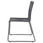 Ensemble de 2 chaises d'appoint empilables en corde tissée gris anthracite