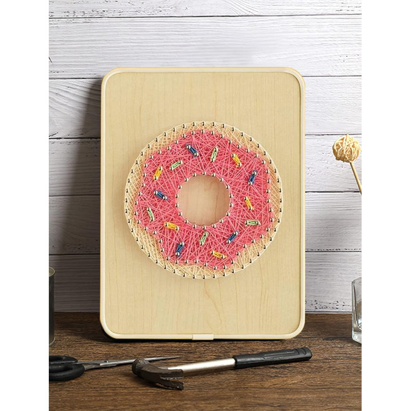 Ensemble de bricolage à cordes - Donut. Trousse d'artisanat Wizardi F07-M12-3-DHBC28012