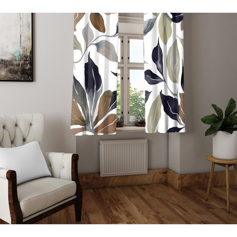 Bethly Semi Sheer Curtain Pair, 20" W x 82" L