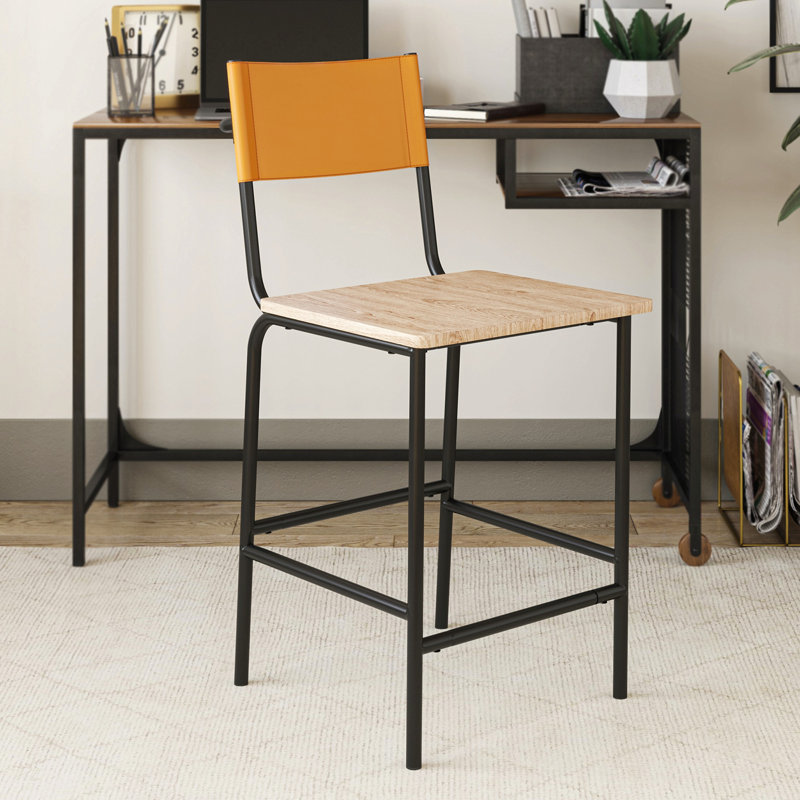 Tabouret de comptoir, finition noire