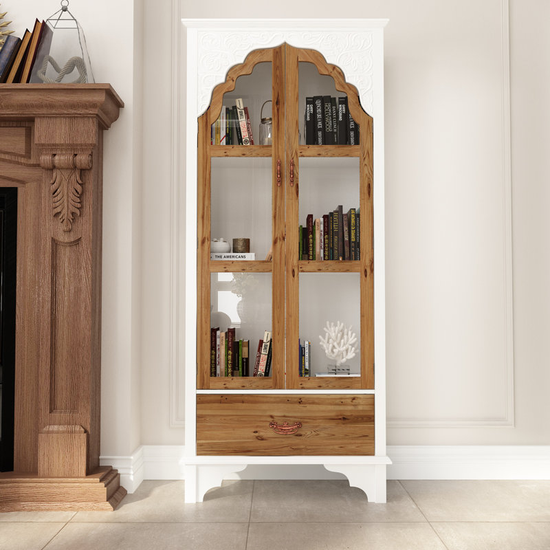Ahbree Dining Cabinet, White/Brown