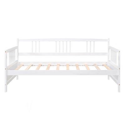Modern  Wood Daybed, Multifunctional, Twin Size, White