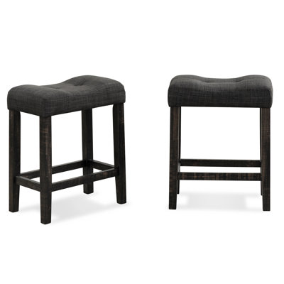 Ensemble de 2 tabourets capitonnés à hauteur de comptoir