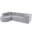 Canapé modulaire de style moderne, canapé modulaire en éponge, canapé modulaire en forme de L avec un design incurvé élégant et un tissu chenille luxueux, deux coussins décoratifs, pour le salon, le bureau-456979511