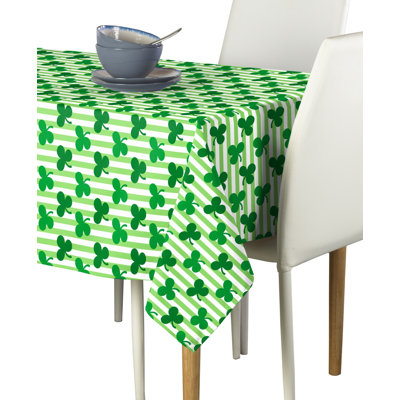 Grosseto Shamrocks in Stripes Tablecloth