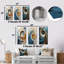 Ensemble de 3 impressions bleues en or bleu et intemporel vortex-103228216