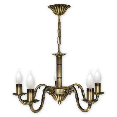 Dowless 5 - Light Candle Style Chandelier