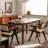 Brown Oval Solid Wood Dining Table