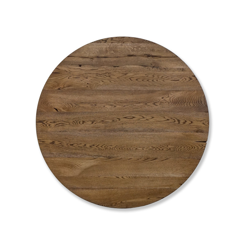 Watheroo Oak Round Solid Wood Dining Table, H76 x L120 x W120cm, Brown Oil