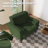 Iliana Upholstered Green Corduroy Square Arm Tufted Club Chair with 2 Pillows-1429064849
