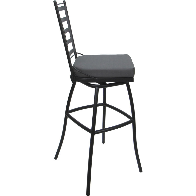 Tabouret de bar d'extérieur pour l'extérieur, Gris, Gris