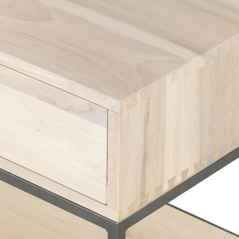 Trey 1 - Drawer Solid Wood Nightstand