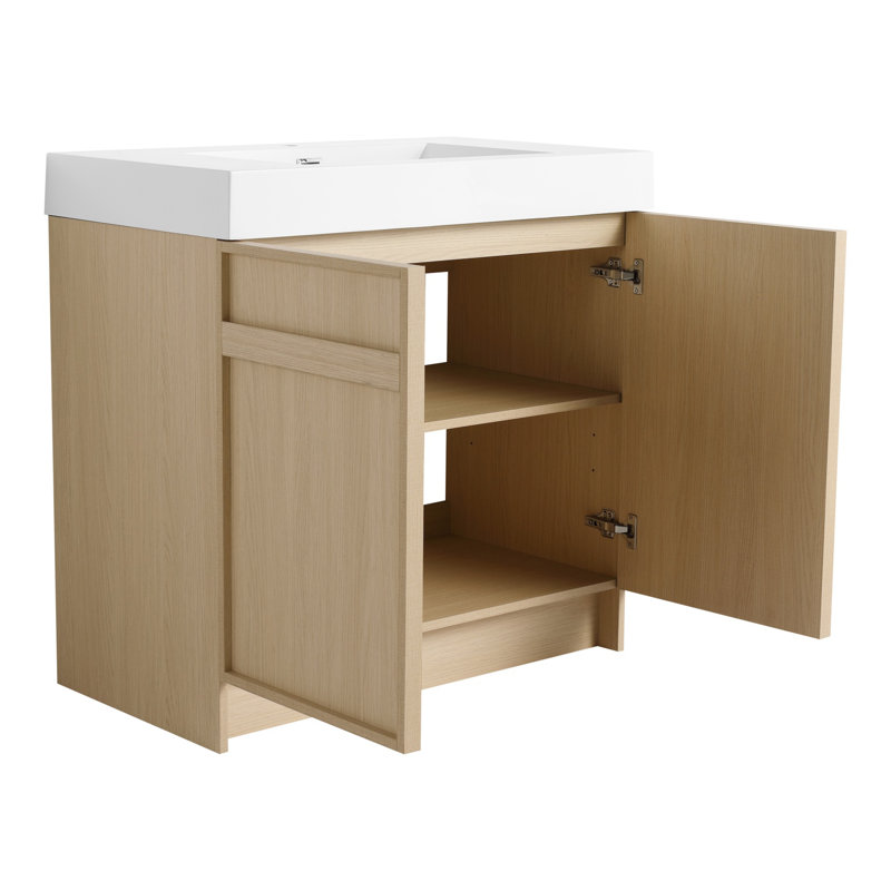 Meuble-lavabo simple 36 po avec lavabo en résine, 36"