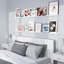 Tablette à photos pour mur avec rebord, tablettes flottantes extra longues de 80 pouces, tablette de présentation pour cadre photo, décoration de tablette de salon, tablette de présentation de livres, étagère murale, blanc, 2 pièces