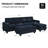 Shavera Velvet Upholstered Modular Sectional Sofa with Tufted Seat Cushions and Storage Ottoman-1580369676
